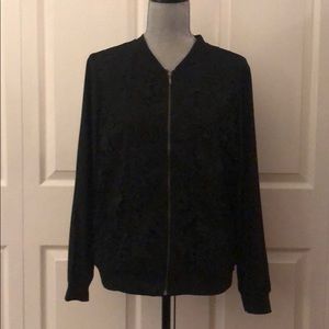 Lace bomber jacket